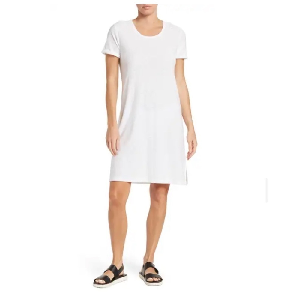 JAMES PERSE White Rolled Sleeve T-Shirt Dress Sz 3 NWT $165.